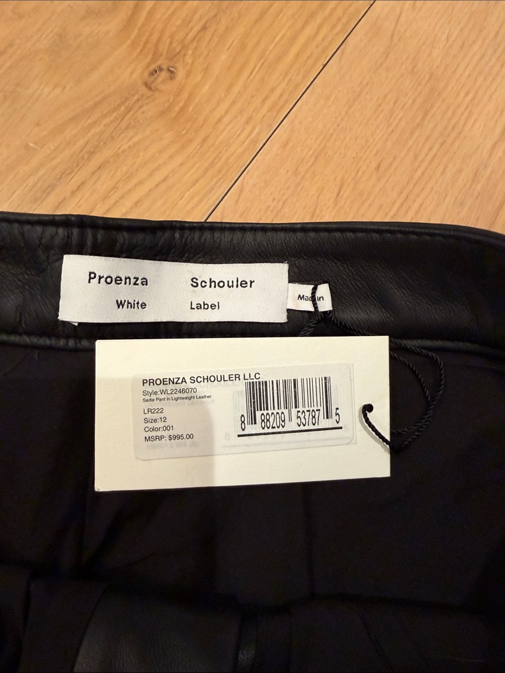 Proenza Schouler White Label - Black Leather Pants - Picture 2 of 11